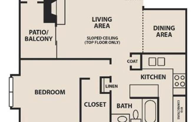 1 bed, 1 bath, 716 sqft, $1,378