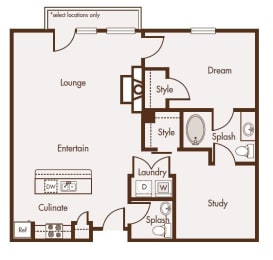 1 bed, 1.5 baths, 1,136 sqft, $1,332