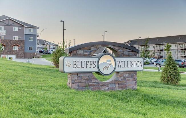 Sign at Bluffs of Williston Apartments ND