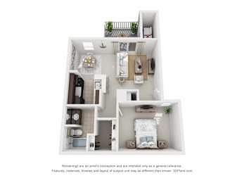 1 bed, 1 bath, 727 sqft, $1,184