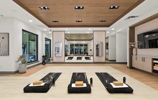 Vela Apartments Fitness Center yoga room