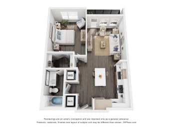 1 bed, 1 bath, 765 sqft, $1,825