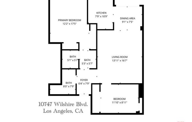 2 beds, 2 baths, 900 sqft, $4,000, Unit 806