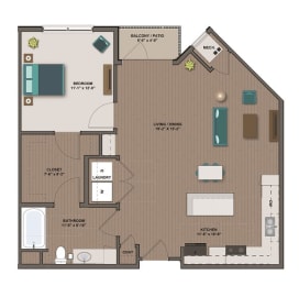 1 bed, 1 bath, 845 sqft, $1,595