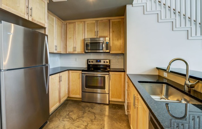 Stainless Steel Sink With Faucet In Kitchen at 2100 Acklen Flats, Nashville, 37212