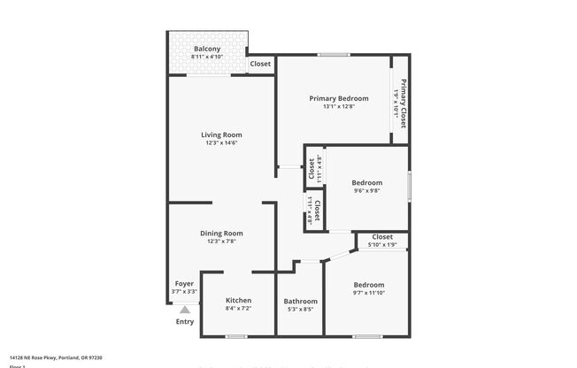 3 beds, 1 bath, 950 sqft, $1,620, Unit C-08