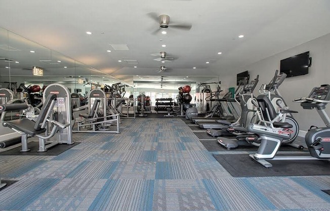 Gym with Fitness equipment apartments for rent in Pittsburg, CA 94565 l Kirker Creek Apartments