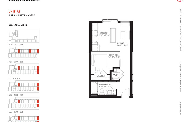 Studio, 1 bath, 438 sqft, $1,490, Unit 420