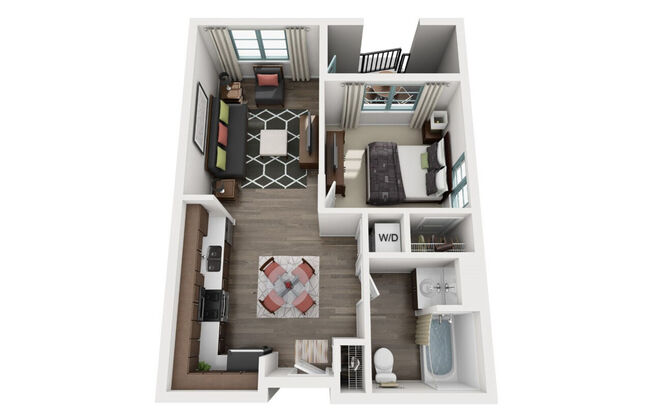 1 bed, 1 bath, 625 sqft, $2,834