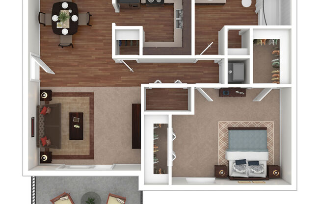 1 bed, 1 bath, 668 sqft, $1,470