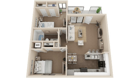 2 beds, 1 bath, 810 sqft, $2,075