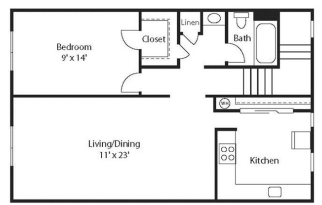 1 bed, 1 bath, 748 sqft, $950, Unit 1215