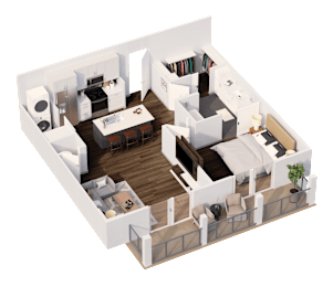 1 bed, 1 bath, 765 sqft, $1,613