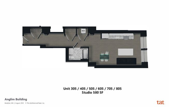 Studio, 1 bath, 581 sqft, $1,950, Unit Unit #305