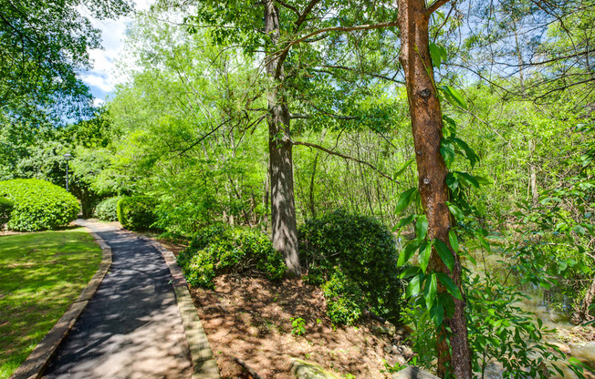 Green Space Walking Trails at Lakecrest Apartments, PRG Real Estate Management, Greenville, South Carolina