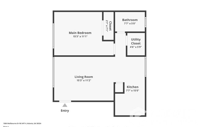 1 bed, 1 bath, 750 sqft, $1,049, Unit 4