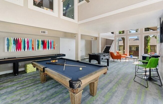 Clubhouse with pool table
