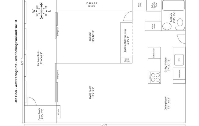 1 bed, 1 bath, $1,575, Unit # 407