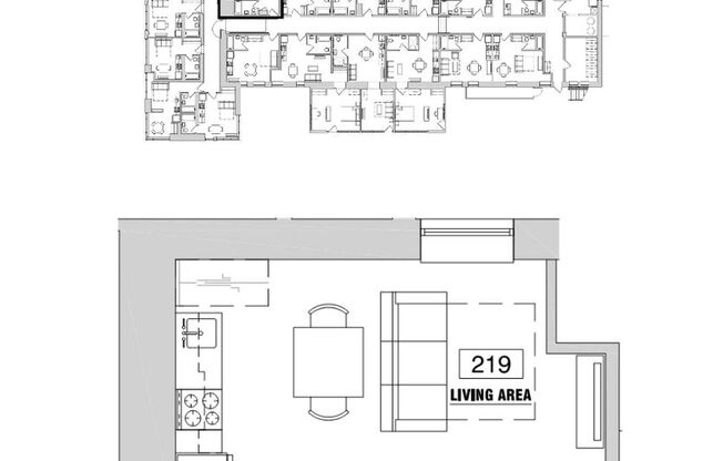 Studio, 1 bath, 292 sqft, $1,225, Unit 219