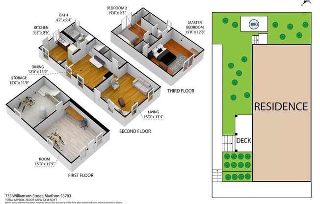 2 beds, 1 bath, 1,260 sqft, $1,795