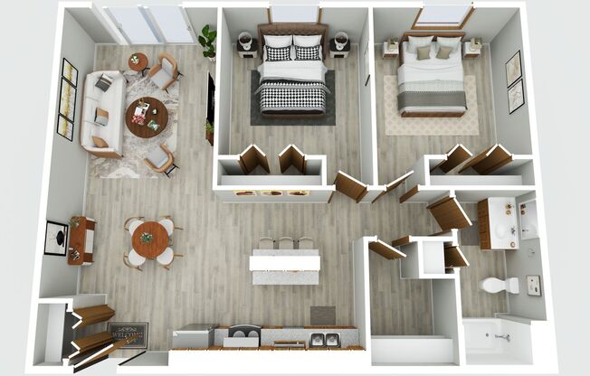 2 beds, 1 bath, 1,000 sqft, $1,199, Unit 1684 - 106