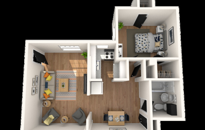 1 bed, 1 bath, 470 sqft, $1,175, Unit A-27