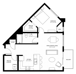 1 bed, 1 bath, 797 sqft, $1,922