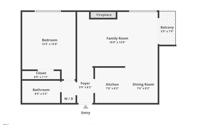 1 bed, 1 bath, 575 sqft, $1,495, Unit 203