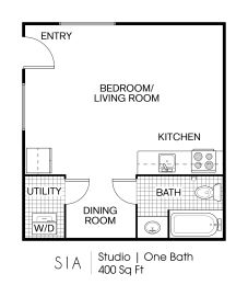 Studio, 1 bath, $845