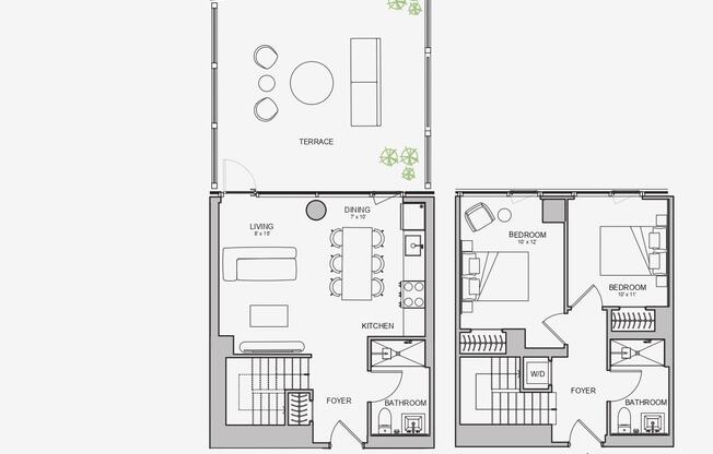2 beds, 2 baths, $6,900, Unit G24