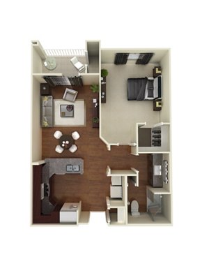1 bed, 1 bath, 731 sqft, $1,290