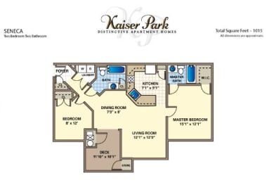 2 beds, 2 baths, 1,015 sqft, $2,430