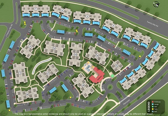 Property Map at Trailside Apartments, Parker