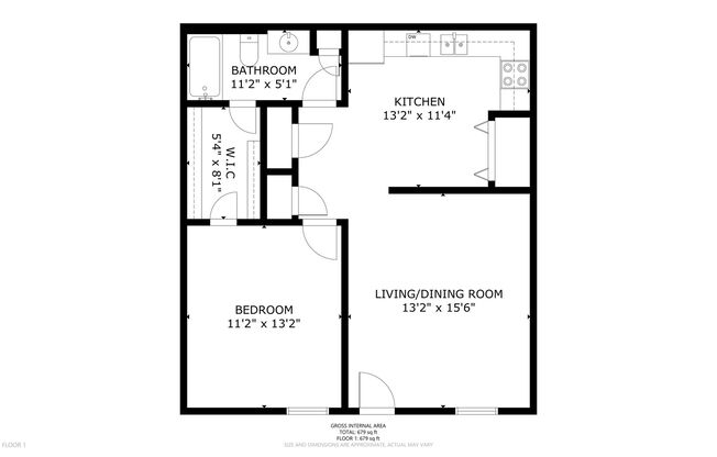 1 bed, 1 bath, 832 sqft, $852, Unit Apt 60