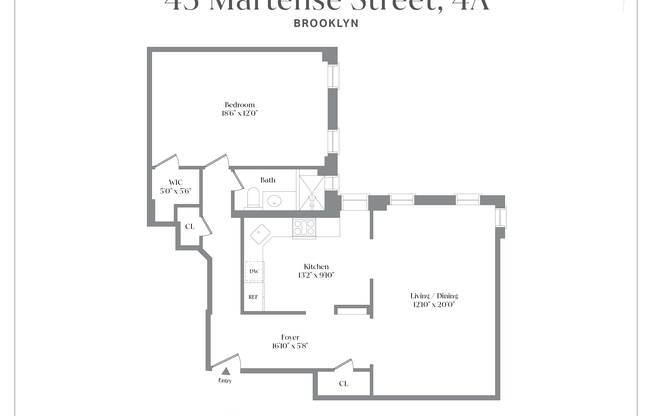 1 bed, 1 bath, $2,790, Unit 4A