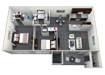 2 beds, 1 bath, 844 sqft, $1,625