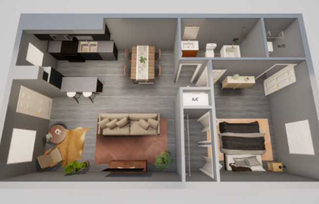 1 bed, 1 bath, 711 sqft, $1,399, Unit 121