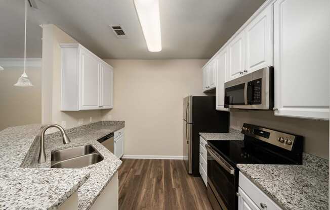 Kitchen With Inbuilt Wash Basin at Abberly Green Apartment Homes, North Carolina