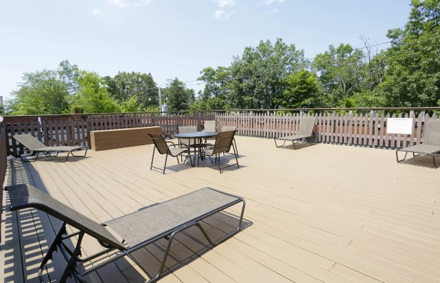 Lewis Manor sundeck on roof.