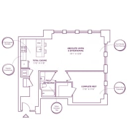1 bed, 1 bath, 819 sqft, $3,014