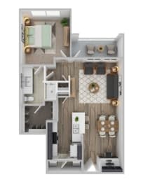 1 bed, 1 bath, 714 sqft, $1,645