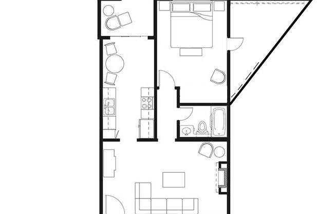 1 bed, 1 bath, 798 sqft, $2,333, Unit 308