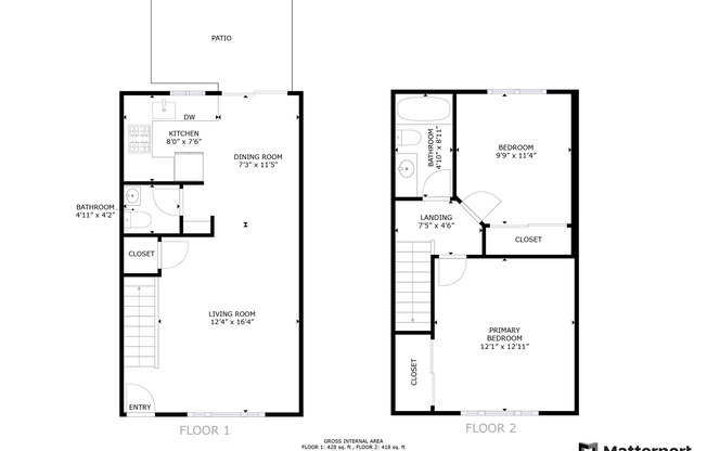 2 beds, 1.5 baths, 846 sqft, $1,495, Unit 07