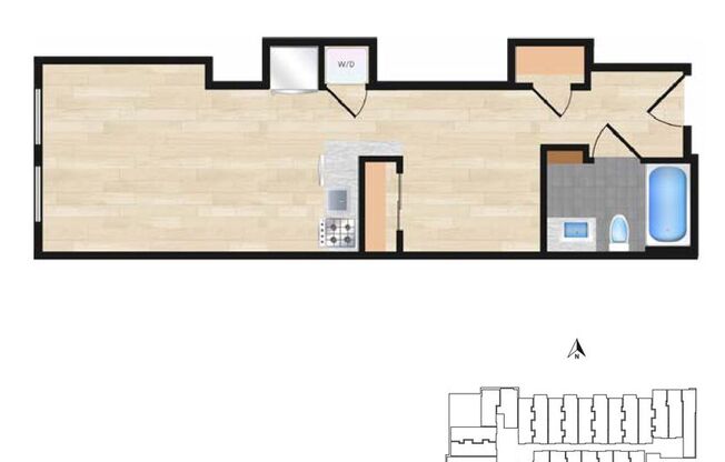 1 bed, 1 bath, $3,000, Unit 326