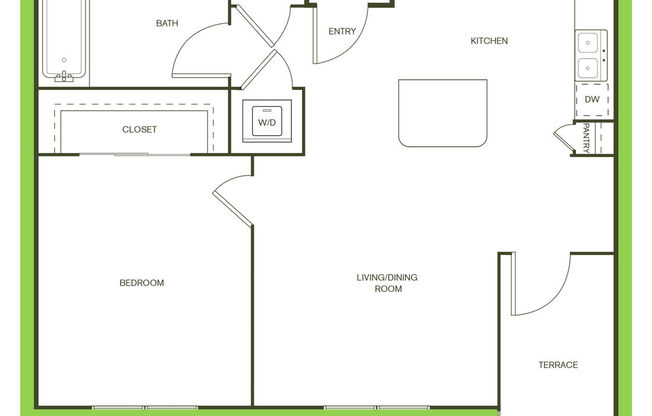 1 bed, 1 bath, 745 sqft, $1,397