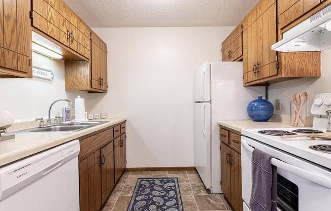 fully equipped kitchens at Uppertown Apartments