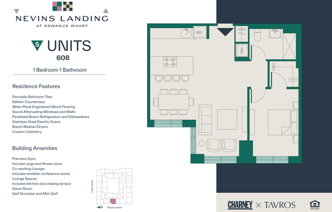 1 bed, 1 bath, $5,500, Unit 608