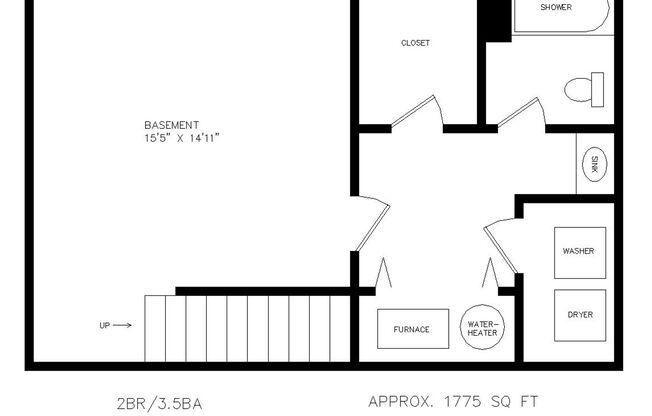 3 beds, 3.5 baths, 1,775 sqft, $1,825, Unit 2