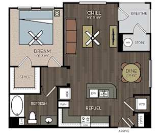 1 bed, 1 bath, 746 sqft, $1,685