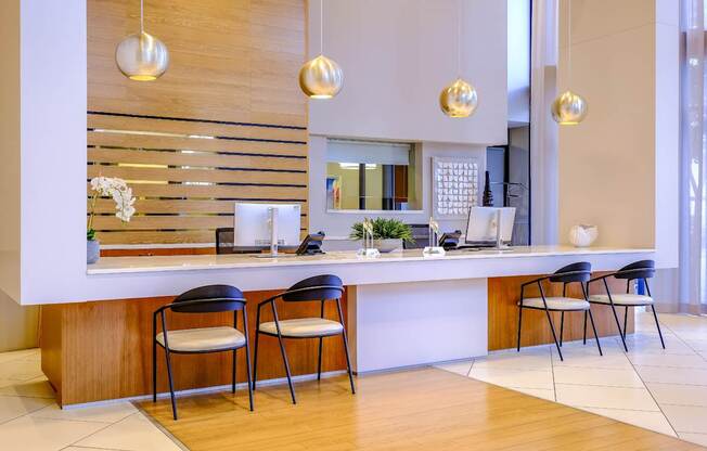 reception area at Berkshire Coral Gables apartments